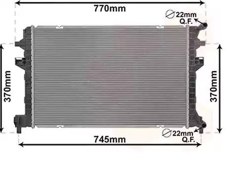 VAN WEZEL Ψυγείο, ψύξη κινητήρα 03012705 Ψυγειο νερου VAN WEZEL Audi A8 03012705