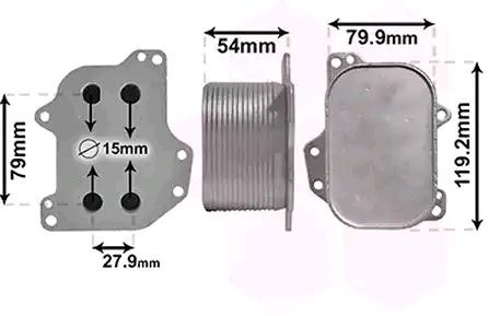 VAN WEZEL Radiatore olio motore 03013701 03013701 Radiatore olio SUBARU FORESTER VAN WEZEL costo