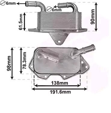VAN WEZEL Radiador de óleo, óleo do motor 03013703 03013703 Radiador de óleo VAN WEZEL AUDI A6