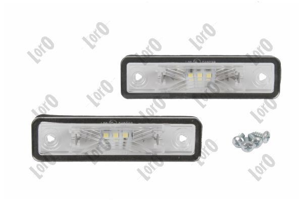 Luz de chapa de matrícula ABAKUS 037-20-900LED ABAKUS 037-20-900LED Luz de placa OPEL COMBO 2007