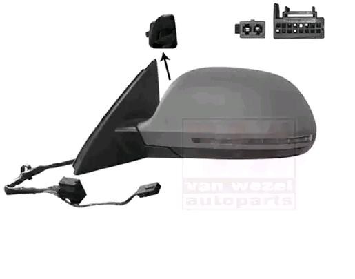 VAN WEZEL Vonkajżie spätné zrkadlo 0370817 Spätné zrkadlo VAN WEZEL Audi Q2 0370817