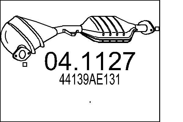 MTS Katalysator 04.1127 Jaguar E-TYPE Uitlaat katalysator MTS 04.1127