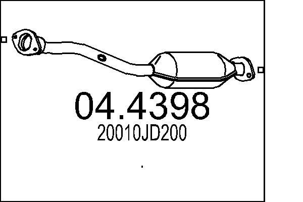 MTS Katalysator 04.4398 Katalysator MTS Dacia DUSTER 04.4398