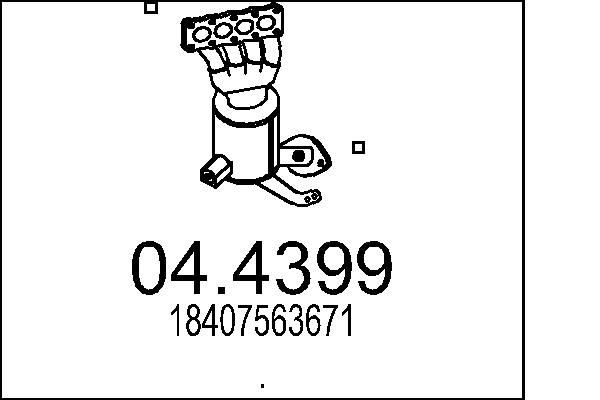 MTS Katalyzátor 04.4399 04.4399 Katalyzátor BMW Rad 5 MTS