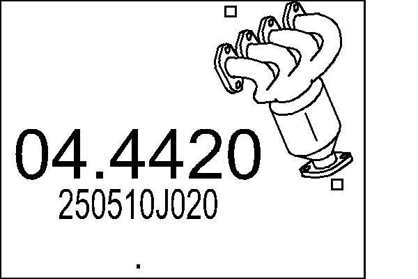 MTS Katalysator 04.4420 Katalysator MTS DUSTER 04.4420 billige