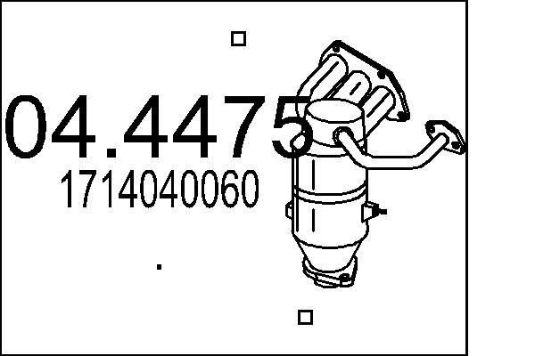 MTS Katalysator 04.4475 04.4475 MTS katalytisk omvandlare LEXUS GS