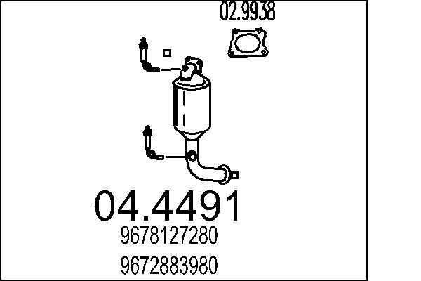 MTS Katalysator 04.4491 Katalysator MTS DUSTER 04.4491 billige