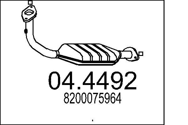 MTS Katalysator 04.4492 04.4492 Katalysator RENAULT TWINGO MTS