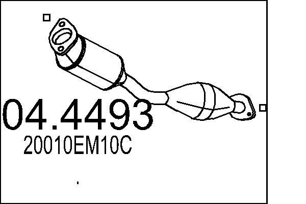 MTS Katalyzátor 04.4493 Katalyzátor MTS Kia CEE'D 04.4493