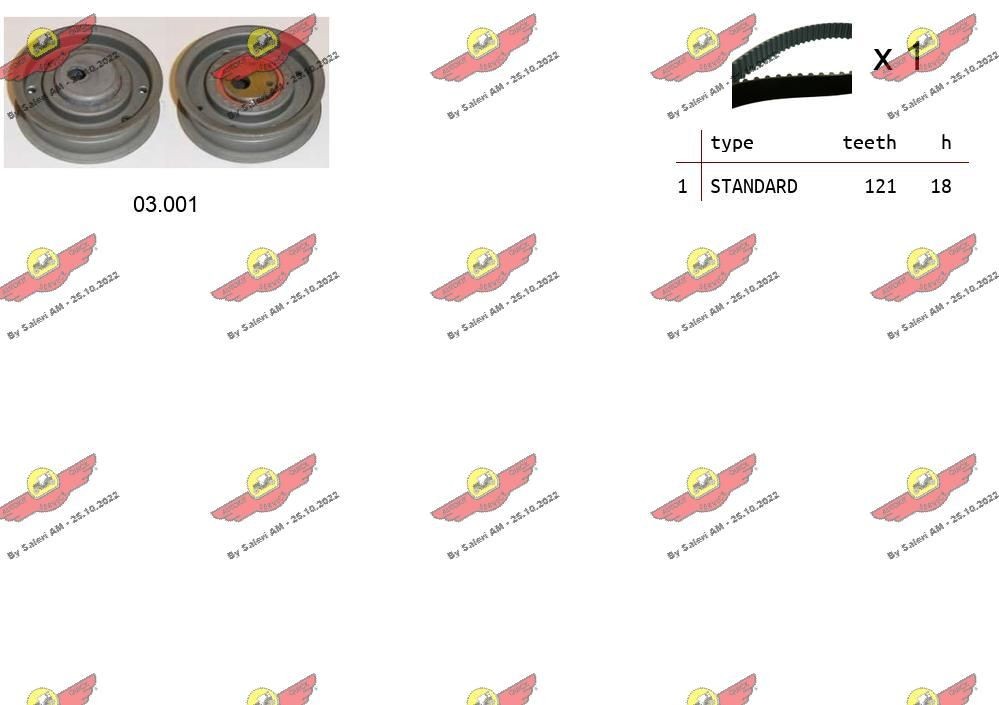 Distributieriem set AUTOKIT 04.5007 AUTOKIT 04.5007: Tandriemset Audi 80 2021