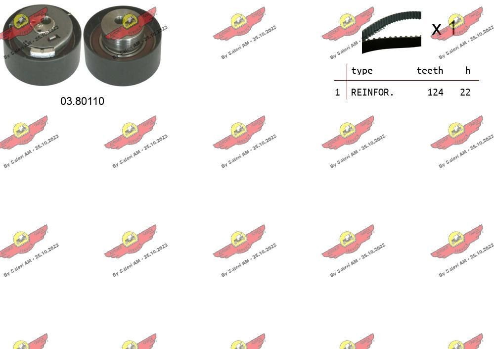 AUTOKIT Kit cinghia di distribuzione 04.5031 AUTOKIT 04.5031 Cinghia distribuzione Punto (199) prezzo