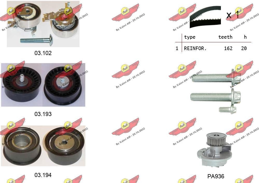 AUTOKIT Distributieriem set 04.5037PA AUTOKIT 04.5037PA Getande riem Opel Vectra C Sedan goedkoop