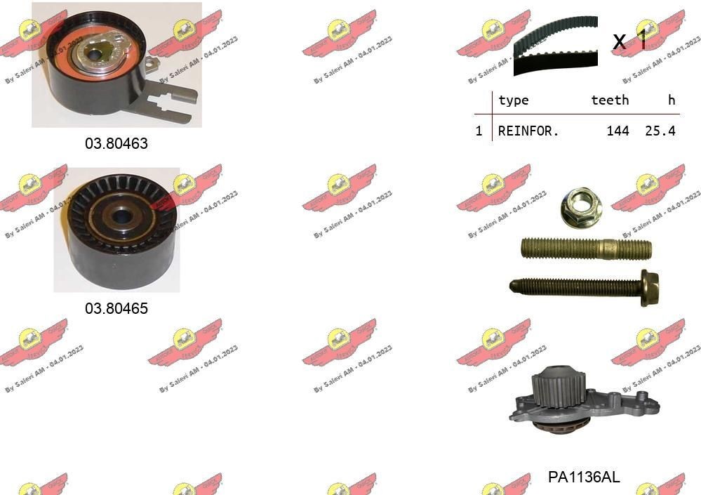 AUTOKIT Distributieriem set 04.5049PA 04.5049PA AUTOKIT Tandriem Chrysler goedkoop