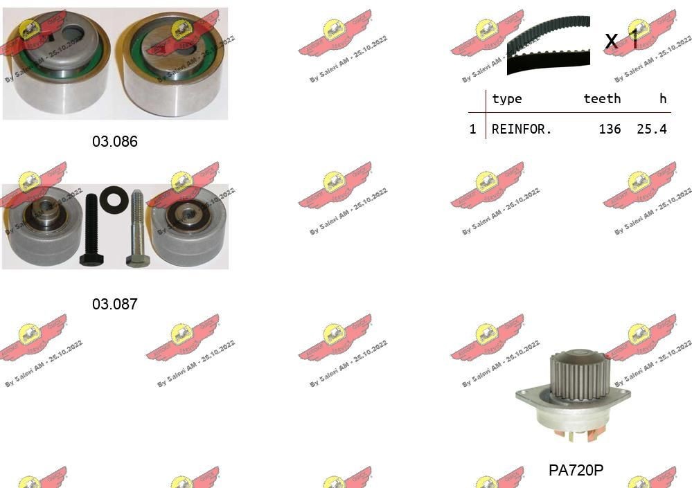 AUTOKIT Sada ozubeného remeňa 04.5087PA 04.5087PA AUTOKIT Sada rozvodov Nissan lacné