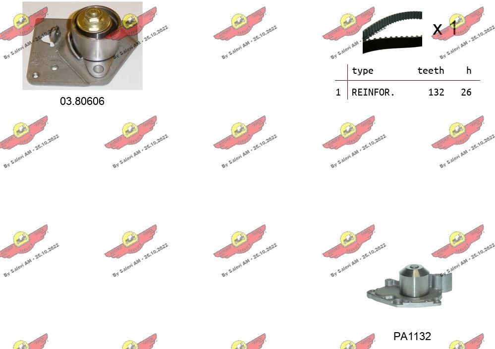 AUTOKIT Distributieriem set 04.5105PA 04.5105PA AUTOKIT Distributieriemset Nissan goedkoop