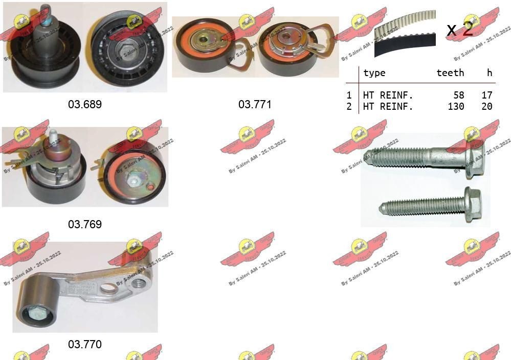 AUTOKIT Hammashihnasarja 04.5108 04.5108 AUTOKIT Hammashihna hinta