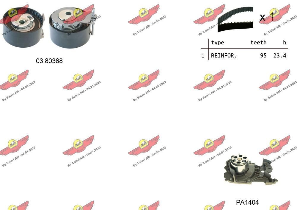 AUTOKIT Kamremssats 04.5111PA 04.5111PA AUTOKIT kuggrem Nissan ALMERA