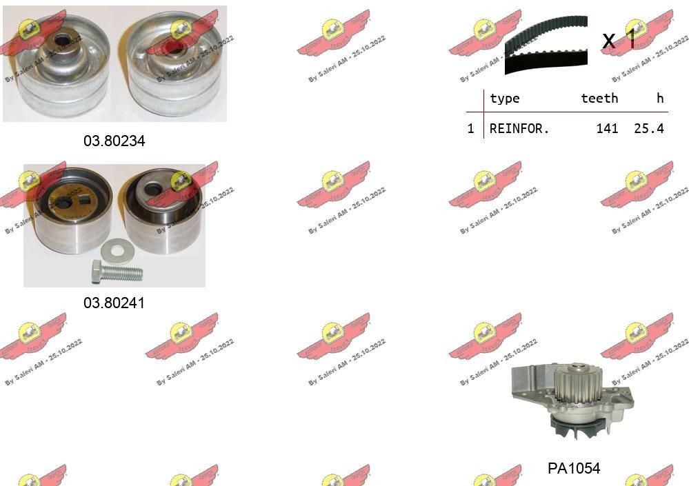 AUTOKIT Σετ οδοντωτού ιμάντα 04.5126PA 04.5126PA Σετ χρονισμού PEUGEOT 107 AUTOKIT