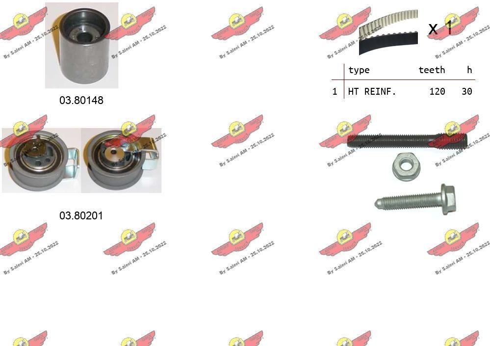AUTOKIT Hammashihnasarja 04.5129 04.5129 AUTOKIT Jakohihna hinta