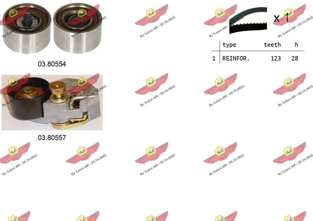 AUTOKIT Zobsiksnas komplekts 04.5259 Zobsiksna AUTOKIT ACCENT 04.5259 lēti