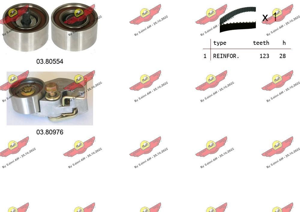 AUTOKIT Zobsiksnas komplekts 04.5260 Zobsiksna AUTOKIT KIA 04.5260
