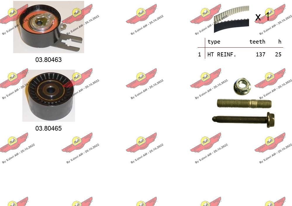 AUTOKIT Zobsiksnas komplekts 04.5263 Zobsiksna AUTOKIT Volvo 850 04.5263