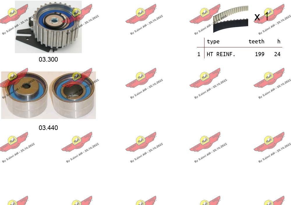 AUTOKIT Hammashihnasarja 04.5277 AUTOKIT Jakohihna ALFA ROMEO 04.5277
