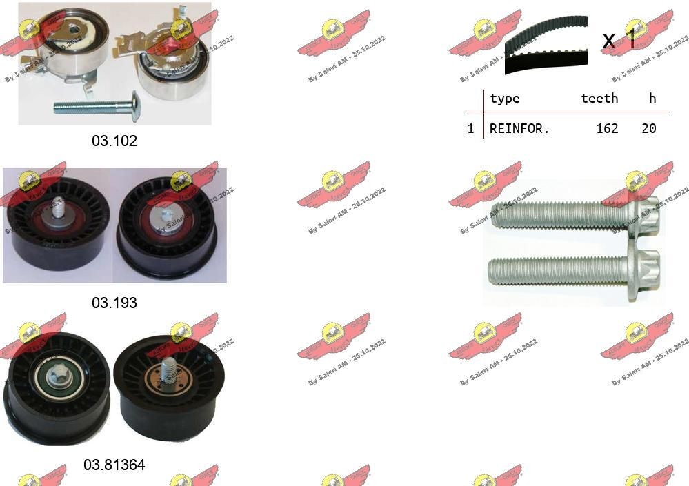 AUTOKIT Registerreimsett 04.5296 04.5296 Registerreimsett AUTOKIT OPEL VIVARO