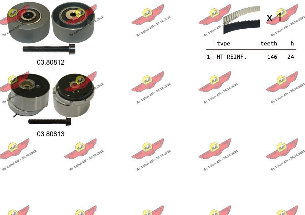 AUTOKIT Σετ οδοντωτού ιμάντα 04.5299 Οδοντωτός ιμάντας AUTOKIT 156 04.5299 φθηνά