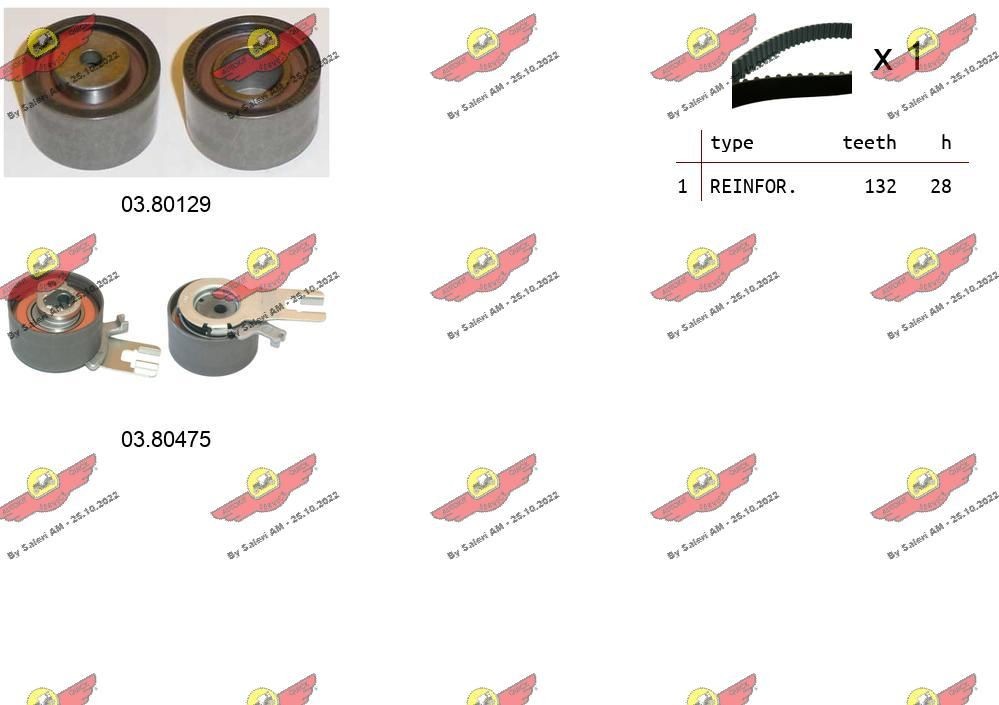 AUTOKIT Jogo de correias dentadas 04.5305 Correia dentada AUTOKIT Volvo V70 04.5305