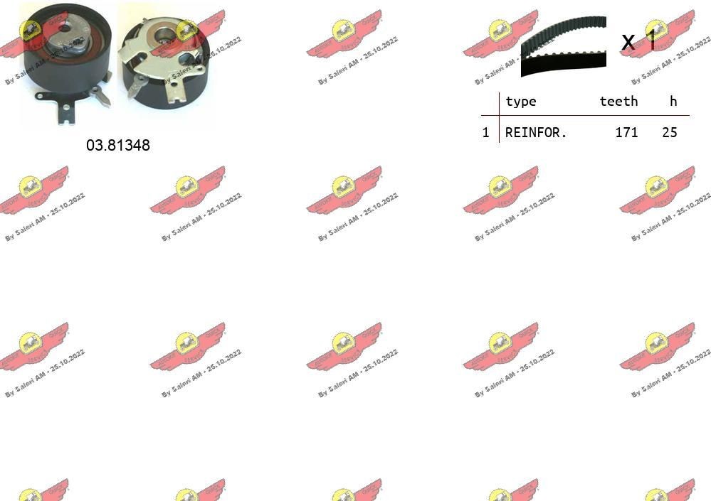 Distributieriem set AUTOKIT 04.5318 AUTOKIT 04.5318: Distributieriem set Lancia VOYAGER 2011