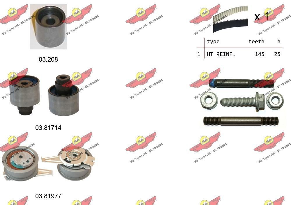 AUTOKIT Hammashihnasarja 04.5355 AUTOKIT Jakopään hihna 04.5355