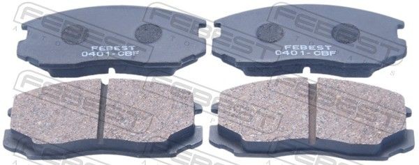 FEBEST Brake pad set 0401-CBF 0401-CBF FEBEST brake pads for TOYOTA C-HR