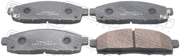 FEBEST Bremseklodser 0401-KB4TF FEBEST Bremseklodssæt NISSAN 0401-KB4TF
