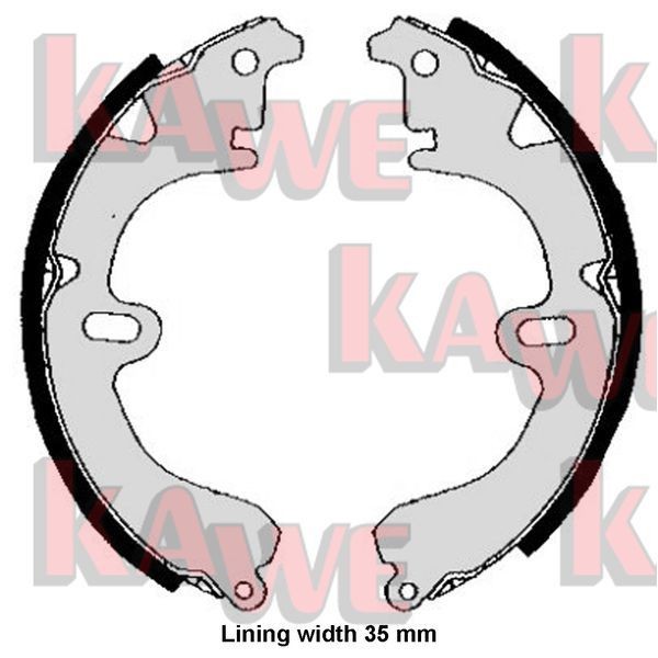 KAWE Remschoenset 04530 KAWE 04530 Remschoenen set Celica III Hatchback (A60) prijs