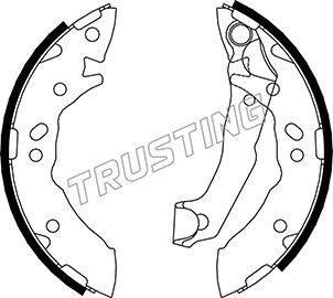 TRUSTING Brake Shoe Set 046.203 046.203 TRUSTING HYUNDAI drum brake shoe support pads