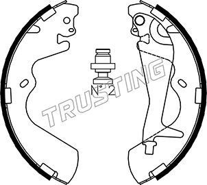 TRUSTING Brake Shoe Set 046.208 046.208 TRUSTING HYUNDAI brake shoe set