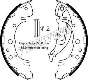 TRUSTING Brake Shoe Set 046.216 046.216 TRUSTING brake shoe kits HYUNDAI