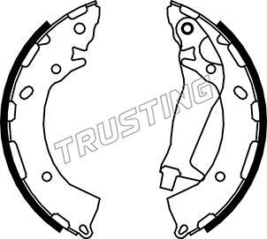 TRUSTING Brake Shoe Set 046.225 046.225 TRUSTING drum brake pads HYUNDAI