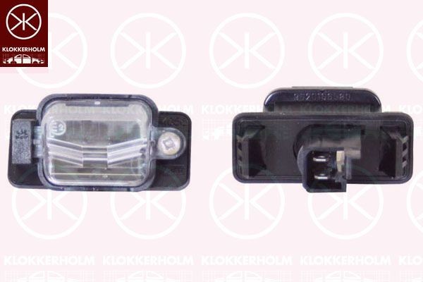 KLOKKERHOLM Nummerskyltsbelysning 05500850 CITROЁN glödlampa skyltbelysning KLOKKERHOLM 05500850