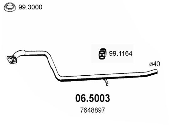 ASSO Voorpijp 06.5003 ASSO 06.5003 Uitlaat Autobianchi kosten originele