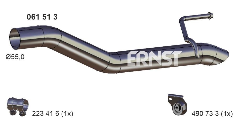 Σωλήνας εξάτμισης ERNST 061513 ERNST 061513 Εξατμισεισ OPEL ZAFIRA 2019