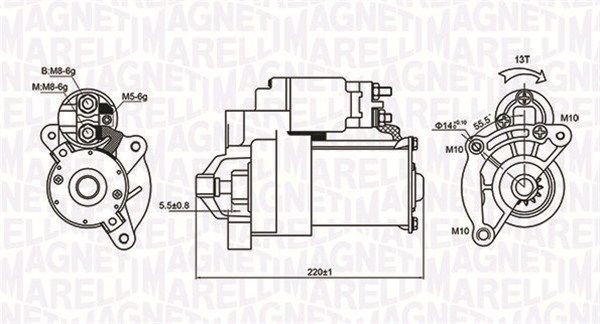MAGNETI MARELLI Štartér 063720594010 Štartér MAGNETI MARELLI Peugeot 206 063720594010