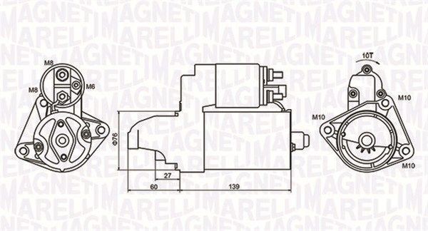 MAGNETI MARELLI Motor de arranque 063721050010 MAGNETI MARELLI 063721050010 Motor de arranque Ford Fiesta Mk6 baratos