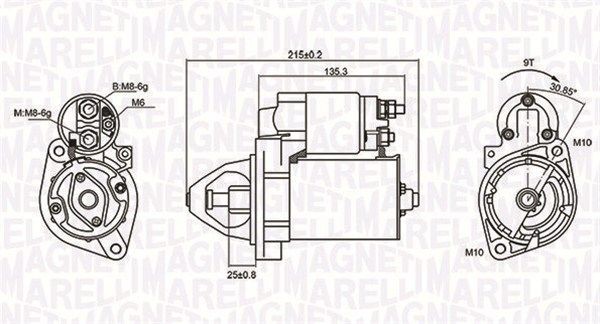 MAGNETI MARELLI Starter 063721075010 Startmotor MAGNETI MARELLI Mercedes-Benz CLK 063721075010