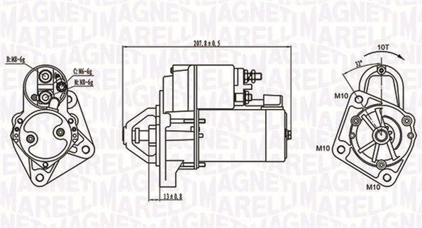 Starter MAGNETI MARELLI 063721289010 MAGNETI MARELLI 063721289010: Startmotor Ford KA 2006