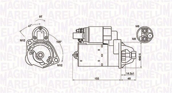 MAGNETI MARELLI Starter 063721394010 MAGNETI MARELLI 063721394010 Starter Seat Exeo Sedaan hind