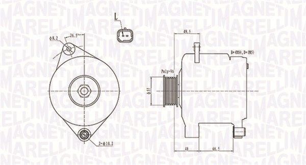 MAGNETI MARELLI Dynamo / Alternator 063731444010 063731444010 Dynamo RENAULT TRAFIC MAGNETI MARELLI
