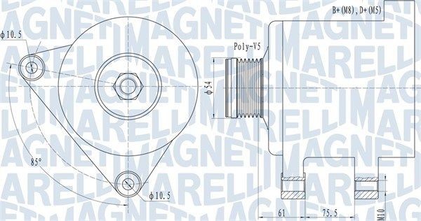MAGNETI MARELLI Ģenerators 063731559010 Ģenerators MAGNETI MARELLI DEFENDER 063731559010 lēti