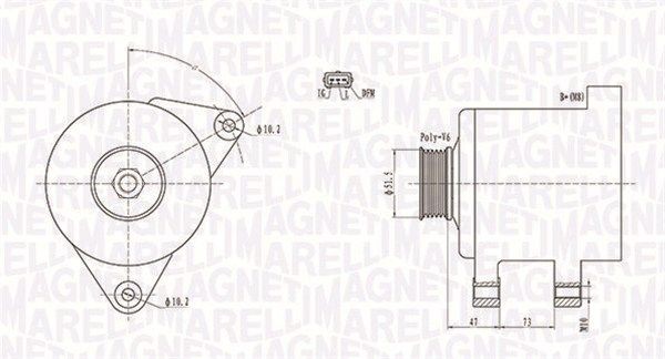 MAGNETI MARELLI Alternatore 063731569010 063731569010 Alternatore BMW X7 MAGNETI MARELLI costo